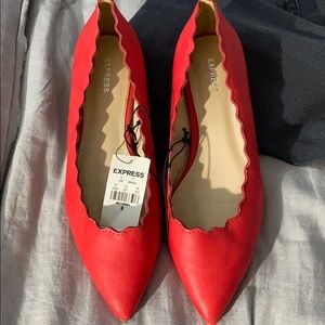 Express red flats. New with tags. Size 6